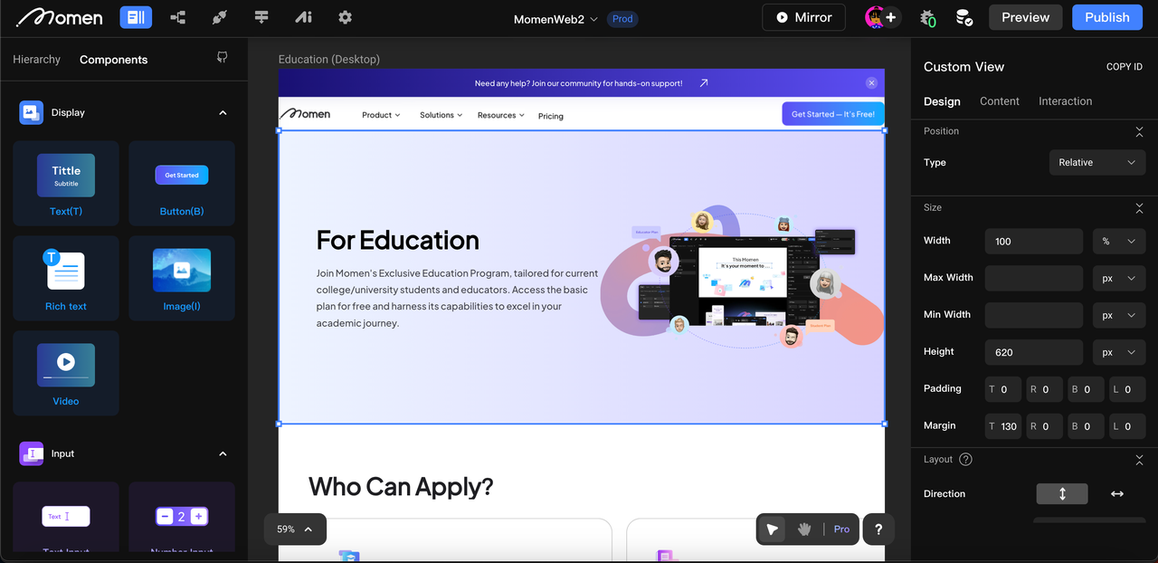 Sidebar components
